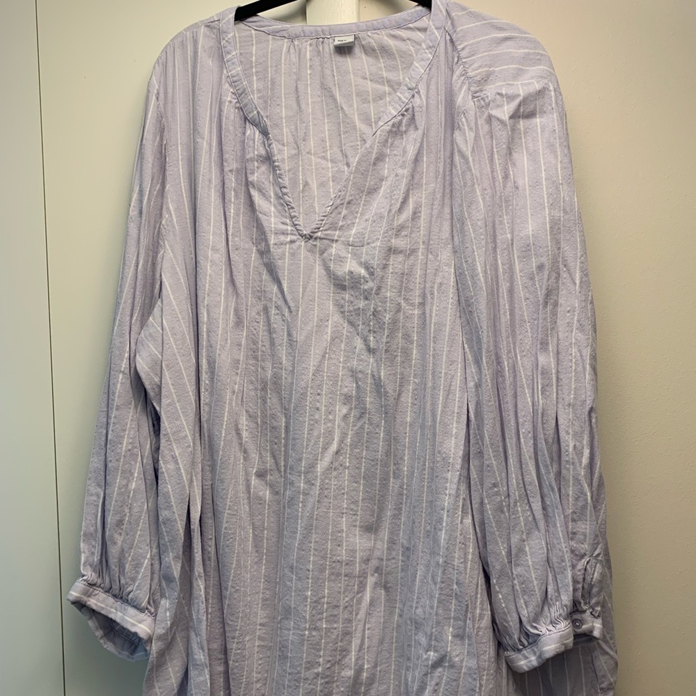 Old Navy Baby Blue and White Stripes Tunic